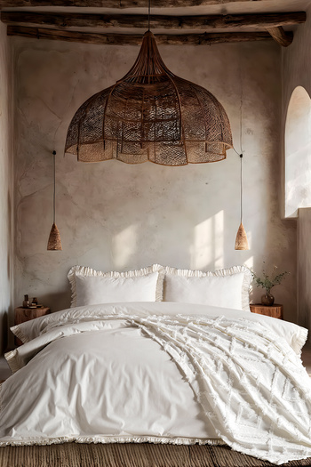 Doqu Home Bohemian Series Bonivia Duvet Cover Set Single Size Ecru