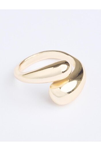 Jimmy Key Gold Color Drop Figured Shiny Ring