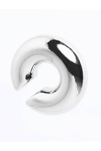 Jimmy Key Silver Color Shiny Joint Earring