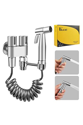 OEM Bathroom Bidet Pressure Sprayer Bidet Faucet Toilet Hose Nickel Color Imported 7 Years Warranty