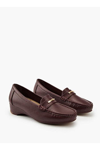 Flora Bella by Shoexpress Metal Accent Loafers with Wedge Heels