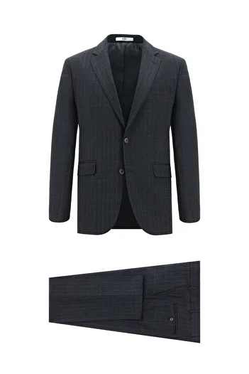 Kiğılı Woolen Slim Fit Plaid Suit - Slim Fit
