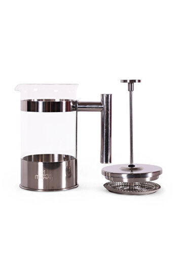 Any Morning 600 ml Paslanmaz Çelik French Press, 3 Katmanlı Filtreli Ff110