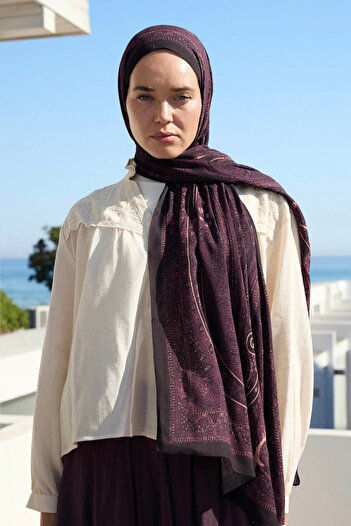 Qef Deluxe Summer Shawl Noa Plum