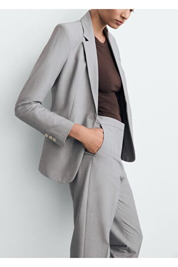 MANGO Woman Fitted Blazer Jacket