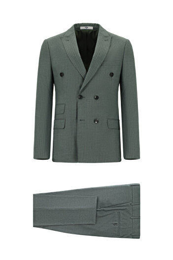 Kiğılı Regular Fit Striped Double Breasted Suit