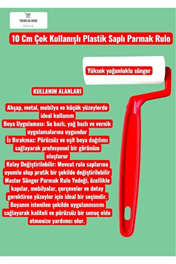OSKAR FIRÇA 4lü profesyonel boyacı seti kapı dolap ve benzeri alan boyama fırça plastik rulo yedek rulo başlık