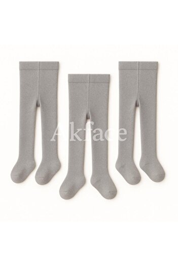 Akface 3 Pcs Organic Cotton -Sweat Resistant- Girl and Boy Newborn Baby Kids Pantyhose