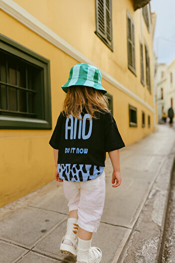 rg kidsstore Tricou unisex din bumbac pentru copii – Tricou cu decolteu crew, buzunare și imprimeu_RG1339