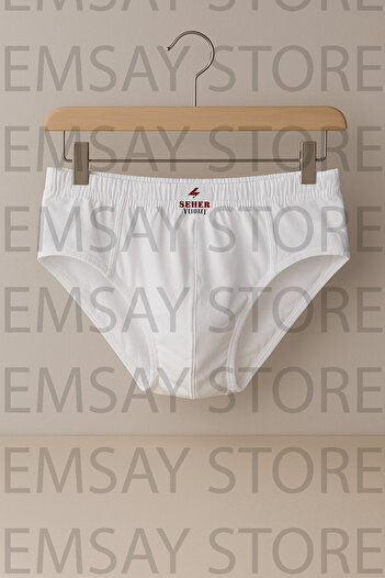 Seher Yıldızı Seher Yildizi 1 Piece Men's 100% Cotton Slip Panties White