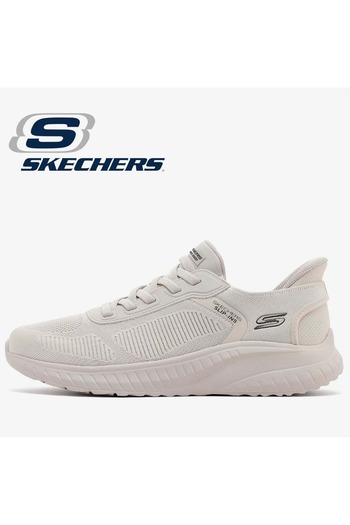 SKECHERS Bobs Squad Chaos Solid Step Slip-Ins 118312 Men's Sports Shoes Beige