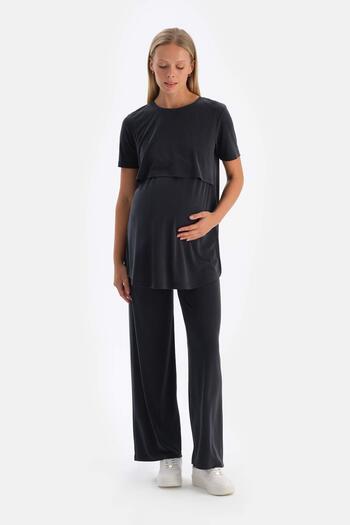 Dagi Black Modal Maternity Pants