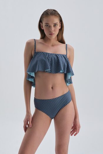Dagi Marine Covered Flounce Marine Bikini Top