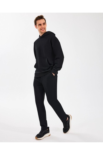 SKECHERS M Essential Hoodie Sweatshirt S242110 Ανδρικό φούτερ με κουκούλα ΜΑΥΡΟ