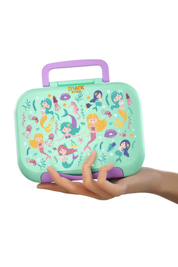 Snack Attack Kids Bento Lunch Box – Leakproof Food-Grade Lunchbox with Convertible 3 to 5 Compartm