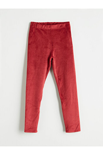 LC Waikiki Velvet Girl's Tights with Elastic Waist