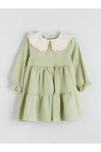 LC Waikiki Leave Your Style with Us |   Baby Collar Muslin Girl's Dress