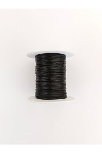 Eskişehir hobi sanat 1,2 mm 40 μέτρα Μαύρο Χρώμα Κερωμένο σχοινί Κολιέ σχοινί Κοσμήματα Σχεδιασμός σχοινί Σχοινί βραχιόλι