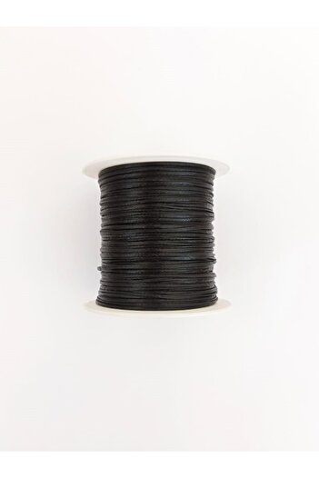 Eskişehir hobi sanat 1,2 mm 75 μέτρα Μαύρο χρώμα Κερωμένο σχοινί Κολιέ σχοινί Κοσμήματα Σχεδιασμός σχοινί Σχοινί βραχιολιών