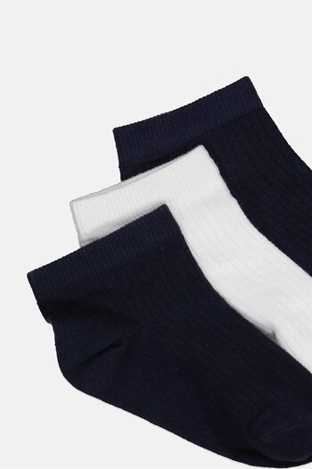 London Fog Toddlers Boy 5 Pairs Ribbed Ankle Socks, Multicolor