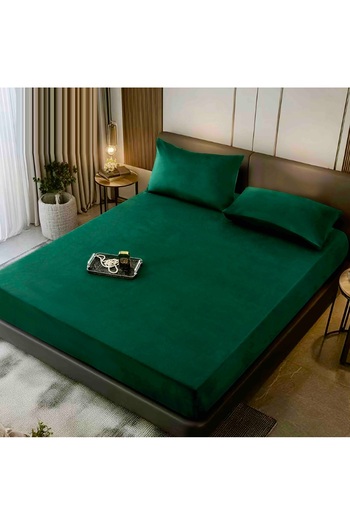 CHIRASO VELVET Bed Cover Set, with ELASTIC, for 180x200 and 160x200 mattress and 2 Pillowcases