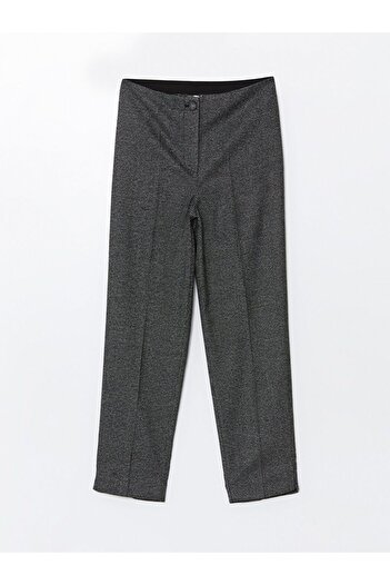 LC Waikiki Pantaloni de damă cu model Houndstooth cu talie elastică
