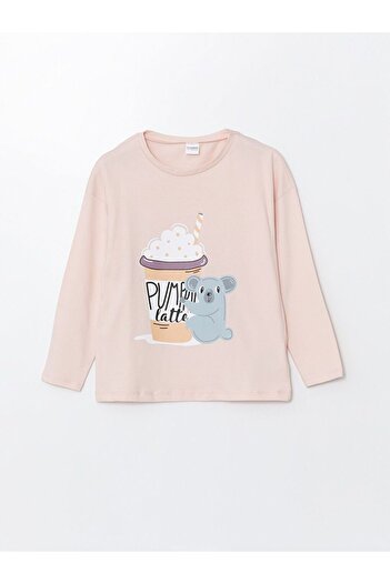 LC Waikiki Lilac Crew Neck Girls Pajama Set