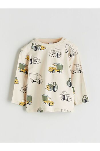 LC Waikiki Green Long Sleeve Boy's T-Shirt and Salopet 2 Piece Set