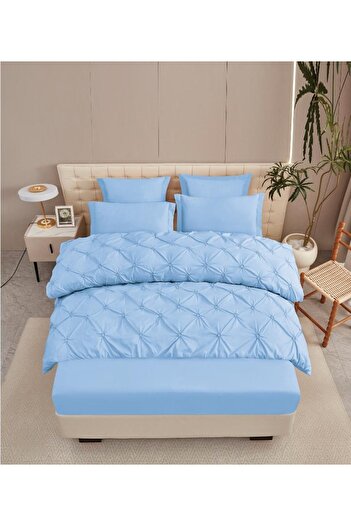 CHIRASO CHIRASO Linen, FINE, ELASTIC Sheet 180x200cm, Duvet Cover with PLEATS 200x230cm, 4 Pillowcases