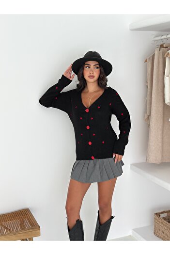 02Lady Fashion Ζακέτα με μαλακή υφή και λεπτομέρεια με κουμπιά