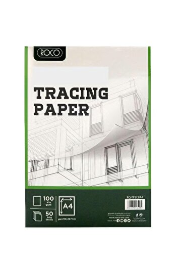 Roco Tracing Paper – 100 GSM, A4 Size, 50 Sheets