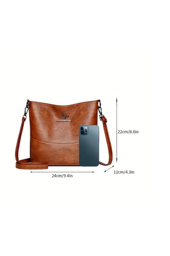 jingpin Vintage Women's Shoulder and Crossbody Bag with Adjustable Slim Strap and Internal Divided Zippers