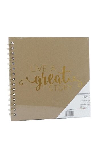 Roco Spiral Scrapbook – "Start Each Day PAGES BROWN