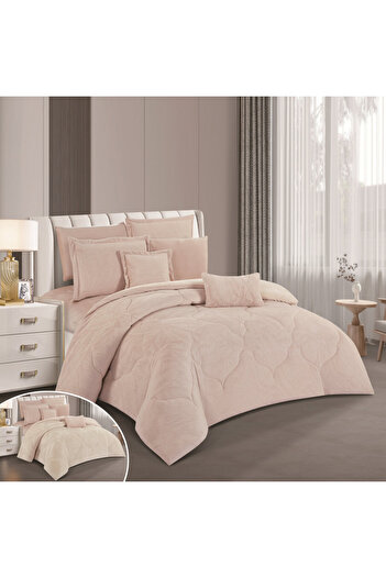 HOURS Horse Fur Winter Duvet Set, Reversible, Heavy Fill, 8 Pieces, King Size