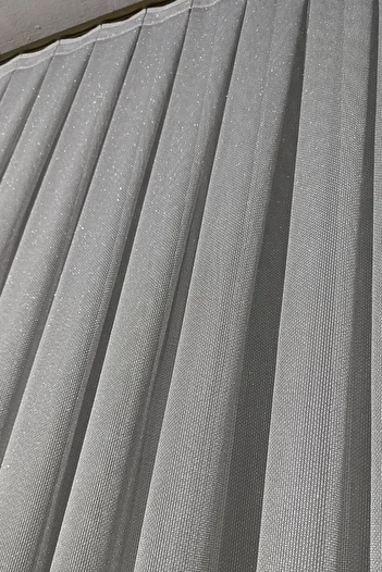 Madame Dower Sora Silvery Gray Tulle Curtain 1X3 Tight Pleats – Non-Wrinkle Ultra Gramage Kitchen & Living Room Curtain