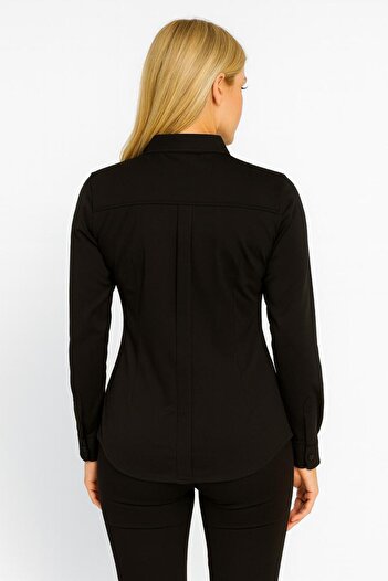 Generic Women’s Classic Long Sleeve Shirt – Elegant Button-Down Blouse