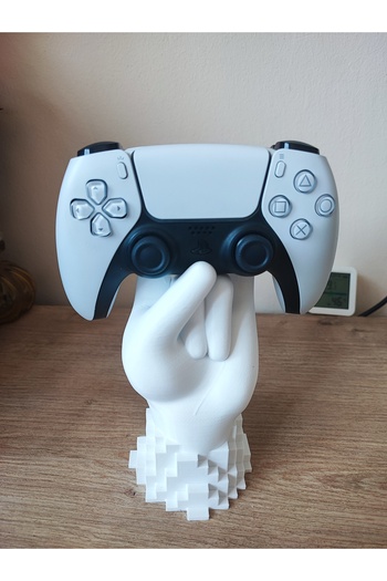 J&K Dizayn El Tasarımlı 3D Baskı PS5 DualSense Standı | PlayStation 5 Kontrolcü Tutucu Masaüstü Oyun Aksesuarı