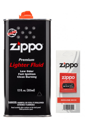 Zippo Premium Lighter Refill Package - 355ml Liquid + Wick Card