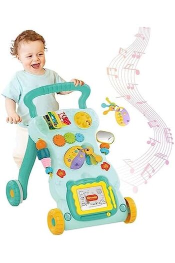 Generic 3-in-1 Baby Walker with Drawing Board and Remote Control