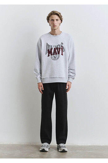 Mavi Printed Gray Men's Sweatshirt M0S10389-82498