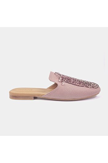 Delilah Chandelier Embellished Mule – Genuine Leather, Ethically Handmade, Lightweight & Cushioned – Lilac