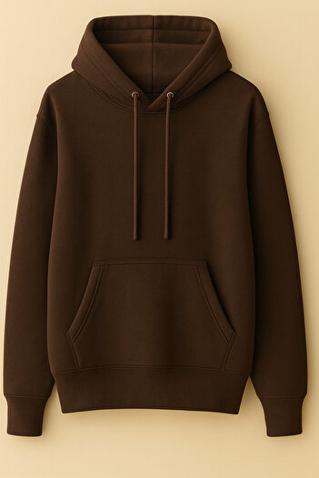 Shadro Textile Men's Plain Hooded Oversize 3 Thread Raised Loose Cut Hoodie Sweatshirt