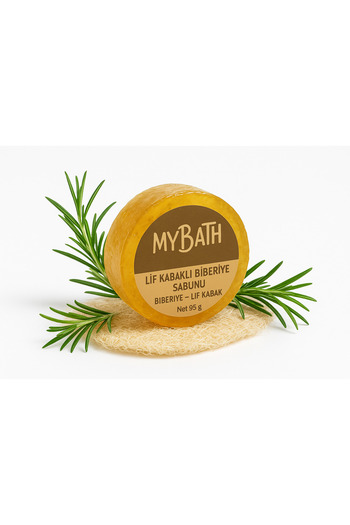 SSCglow Natural Pumpkin Fiber Rosemary Soap