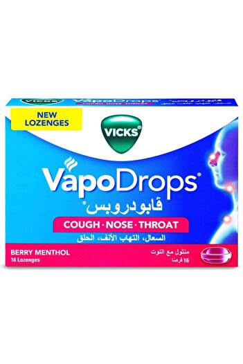 Vicks Vapodrops Menthol with Berry 16 Lozenges