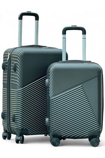 ZAAPPY Lightweight Hard Shell 20 Inch (7-10kg) & 24 Inch (20-25kg) Combo Black