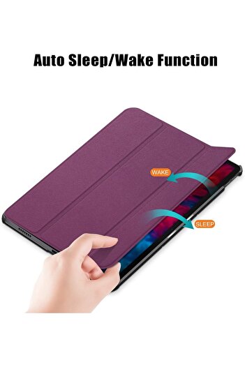 SIGLOO Husa Slim Smart Cover Trifold pentru Lenovo Tab M11 2024 11 inci premium purple