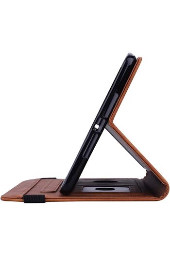 SIGLOO Husa premium iPad 9/8/7 10.2", PU synthetic embossed, Smart Cover, smartpen, portcards, Brown