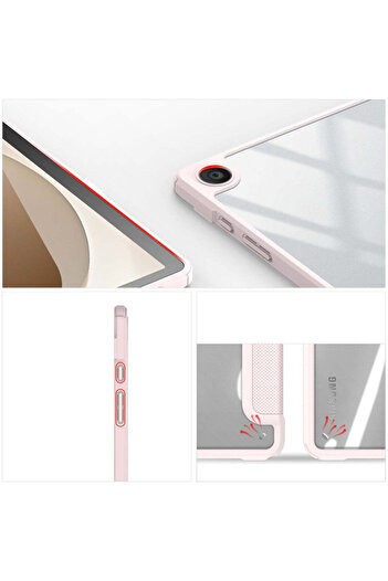 SIGLOO Premium case for Samsung Galaxy Tab A7 Lite 8.7" leather, Pen holder, anti-shock, Pink