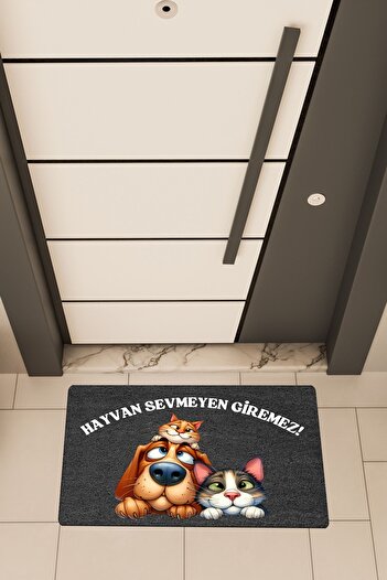 Dormot High Quality Digital Printing Black, Animal Lovers Not Admitted Themed Door Mat