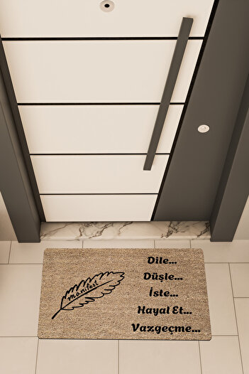 Dormot Quality Digital Print Brown, Manifest Themed Door Front Mat